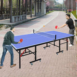 8ft Mid-Size Tennis Foldable & Portable Ping Pong Set for Indoor Games with Net, 2 29610371