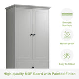 ZUN Storage Cabinet with 2 Doors and 4 Drawers for Bathroom, Office, Adjustable Shelf, MDF Board with WF302825AAE