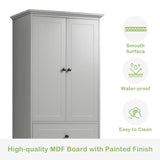 Storage Cabinet with 2 Doors and 4 Drawers for Bathroom, Office, Adjustable Shelf, MDF Board with WF302825AAE
