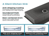 Stainless Steel Kitchen Sink, 33x19 Drop In Single Bowl, Undermount Handmade Sink in Dark Gray, 31436810