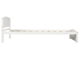 Wood Platform Bed with Headboard,Footboard and Wood Slat Support, White WF190781AAK