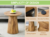 Natural Wood Grain MDF Round Coffee Table - 21.6" Diameter, 19.7" Height.Natural Wood Grain Texture W2920P232763