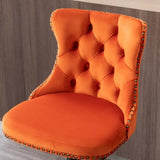 A&A Furniture,Swivel Velvet Barstools Adjusatble Seat Height from 25-33 Inch,17.7inch base, Modern W114359280