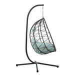 ZUN Egg Chair Stand Indoor Outdoor Swing Chair Patio Wicker Hanging Egg Chair Hanging Basket Chair W1703P163950