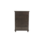 ZUN Antique Dark Grey Finish Transitional Wooden 1pc Chest of Drawers Bedroom Furniture 5x Drawer B011P250927