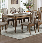 ZUN Transitional Style 1pc Table w 2x Leaves Ash Oak Rectangle Table Unique Design Legs Kitchen B011P222858