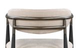 Beige and Black Armchair with Open Back B062P215498