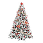 ZUN 7.5ft Automatic Tree Structure PVC Material Green Flocking 1450 Branches Christmas Tree 86998894