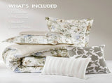 6PCS Cal King Cotton Sateen Print Oversized Comforter Set B035P341177