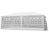 10'X20' Outdoor Party Tent with 4 Removable Sidewalls, Waterproof Canopy Patio Wedding Gazebo, White 02748343