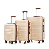 3 in 1 20"/24"/28" 3 pcs/set in ABS Spinner Wheel Luggage, Carry on Suitcase, Matching Color, 80795669