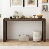 U_STYLE Modern Style Console Table made of Paulownia Solid Wood Veneer,Suitable for Foyer, Living N711P205930N