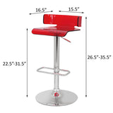 Red and Chrome Adjustable Swivel Stool B062P186418