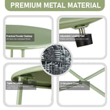 Patio Small Side Table, Waterproof Round Metal Coffee Table, Weather Resistant End Table for Indoor 18271862