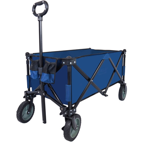 ZUN Utility Collapsible Folding Wagon Cart Heavy Duty Foldable, Beach Wagon W321115025