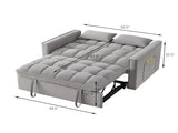 4 in1 Loveseat Sofa Bed Armrests & Storage Pockets, Multi-Function Tufted Pull-out Sofa Bed W2186P166130
