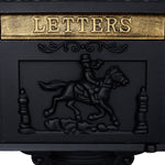 ZUN Cast Aluminum Mail Box,Postal Box , Mailbox Color Black W46563686