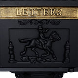 ZUN Cast Aluminum Mail Box,Postal Box , Mailbox Color Black W46563686