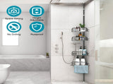 Corner Shower Caddy Tension Pole, Quick Setup, Rust-Free Bathroom Shower Organizer Corner for 51448190