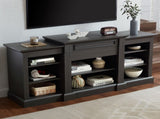 Media Console Table with Large Storage Cabinet, Modern TV Media Entertaionment Stand, Grey, W1758P206559