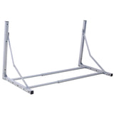 Wall-Mounted Folding Tire Storage, 30.5 to 50.5 Inches Wide, Supports 300 Pounds, Silver 96394660