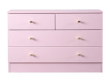 Modern Simple 4-Drawer Dresser Nightstand PINK 03881898