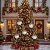 6PCS Set of 3.9" Christmas Ball Ornaments Glass Holiday Decorations for Christmas Tree Party Hanging 52544399