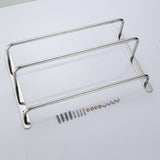 ZUN 304 Stainless Steel Hand Polishing Finished Three Stagger Layers Towel Bars Towel Rack Wall Mounted 18037980