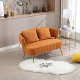 ZUN COOLMORE Polyester Accent sofa Modern Upholstered Armsofa Tufted Sofa with Metal Frame, Single W1539140087