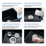 Quartz 18" L X 16" W Undermount Bar Sink With Basket Strainer JYGAS6679MB