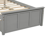 Platform Bed with Twin Size Trundle, Twin Size Frame, Gray WF194473AAE