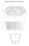 ZUN 67'' Acrylic Freestanding Bathtub, Modern & Contemporary Design Soaking Tub with Brushed Nickel W2568P166067