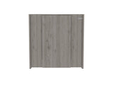 Wall Foldable Table with Multiple Shelves, Light Gray B097133223