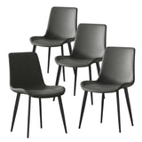 Dining Chairs 4PCS, Modern Kitchen & Dining Room Chairs, Upholstered Faux Leather Cushion Seat and W3316P294864