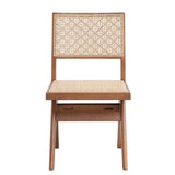Beige and Natural Side Chair B062P209280