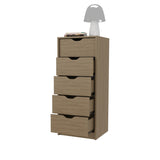 FM FURNITURE Olijato 5-Drawer Dresser for Nurseries and Bedrooms Modern Space-Saving Storage, B128P301391