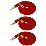 Velvet Ropes and Posts, 5 ft/1.5 m Red Rope, Stainless Steel Gold Stanchion with Ball Top, Red Crowd W3280P325712