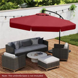10 Feet Patio Cantilever Umbrella - Wine 39676557