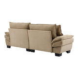 Corduroy Sofa Sleeper Couch Loveseat Sofa with Pillows Comfy Upholstered Deep Seat Sofa for W676P227338