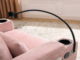 Single sofa recliner with manually adjustable backrest, USB charging port on the armrest side, phone W487P556701