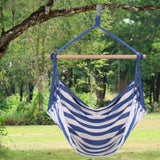 Hammock Hanging Canvas Porch Patio Swing Seat Portable Camping Rope Seat Wooden Stick Hammock 85262988