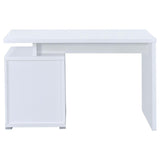 White 2-Drawer Reversible Office Desk B062P153861