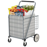 Bigger Super Jumbo Shopping Cart,Grocery Cart on Wheels, Foldable Utility Shopping Carts with Double 11211682