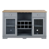 Modern Farmhouse Buffet Cabinet, Sideboard with 2 Drawers and Elegant Door Cabinets, Wine and W1758P147682