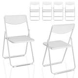 ZUN 6 Pack Plastic Folding Chairs, Lightweight Stackable Commercial Chairs, Portable Event Seats Indoor 33414404