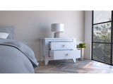 Amara Nightstand , End Table, Side Table Two Shelves, Four Legs -White B20091820