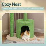 33in Cat Tree, Multi-level Cat Tower with Cat Scratching Post with Curved Perch, Cozy Cat Condo, 52984863