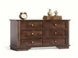 () Double-Row 6-Drawer Chest Painted MDF Drawer Unit Painted Drawer Dresser 71136412