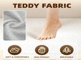 Modern Floor Sofa with 2 Pillows,Convertible Teddy Fabric Foam-Filled Sleeper Sofa Bed,15" Twin Size 62134147