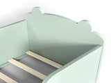 Toddler Floor Bed Frame, Cot Bed for Boys and Girls Ages 3-6, Bear Shape Toddler Bed, Green W1580P373256